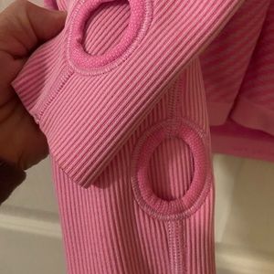 Bright pink Lululemon long sleeve
